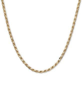 Mens Diamond Cut Rope Chain Jewelry Collection In 14k Italian Gold Made In Italy