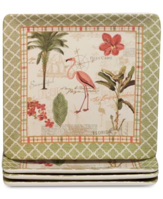 Certified International - Floridian Dinner Plates, Set of 4