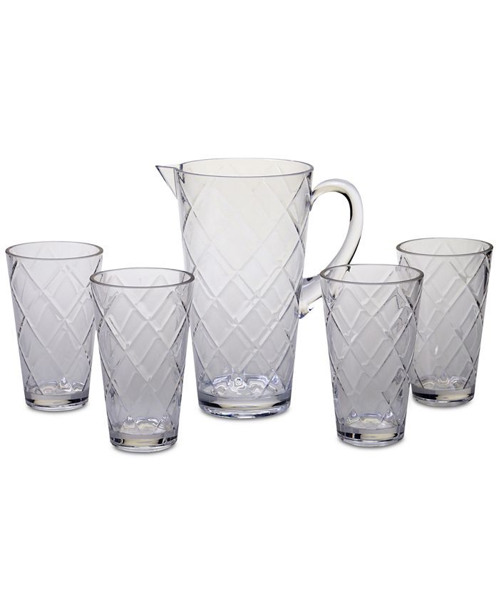 Certified International Clear Diamond Acrylic 5Pc. Drinkware Set Macy's