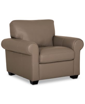 Orid 36" Leather Roll Arm Chair