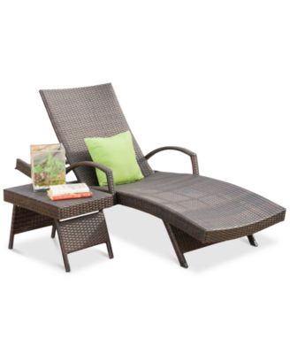 Hayden Outdoor Chaise Lounge and Table Set