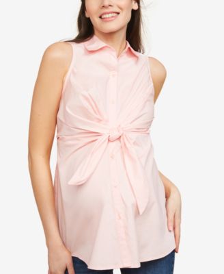 Motherhood Maternity - Maternity Twist-Front Blouse
