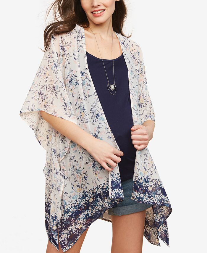 Motherhood Maternity Printed Kimono Blouse Macy's