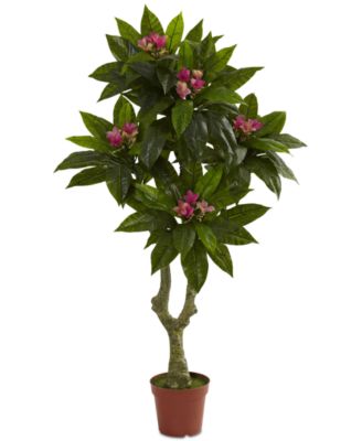 Nearly Natural - 5' Artificial Plumeria UV-Resistant Indoor/Outdoor Tree