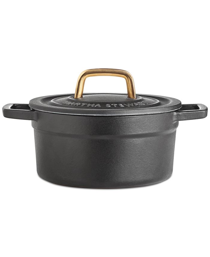 Martha Stewart Collection CLOSEOUT! Enameled Cast Iron 2-Qt. Round Covered Dutch  Oven, Created for Macy's - Macy's