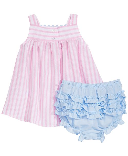 Marmellata Baby Girls 2-Pc. Striped Tank Dress & Diaper Cover Set ...