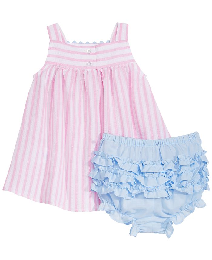 Marmellata Baby Girls 2-Pc. Striped Tank Dress & Diaper Cover Set - Macy's