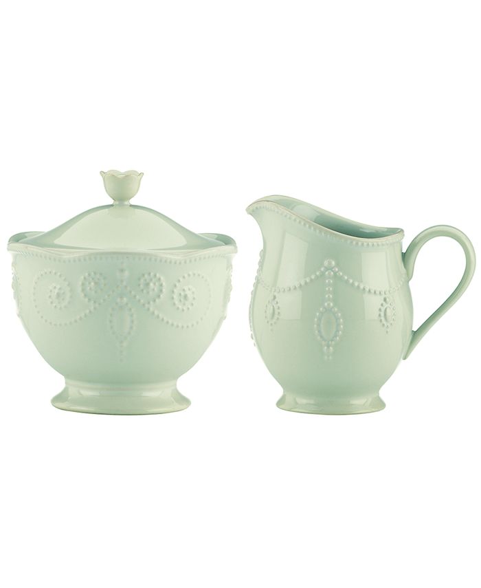 Lenox Dinnerware, French Perle Ice Blue Sugar and Creamer Set Macy's