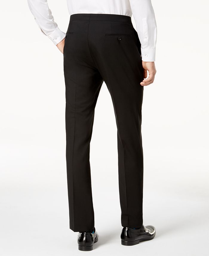 DKNY Men's Slim-Fit Black Tuxedo Suit Pants - Macy's