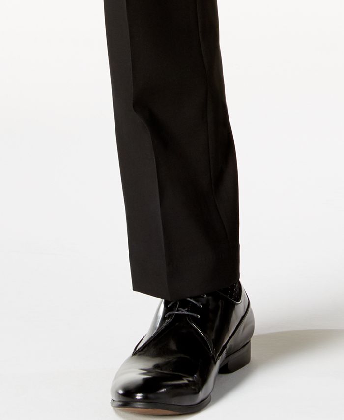 DKNY Men's Slim-Fit Black Tuxedo Suit Pants - Macy's