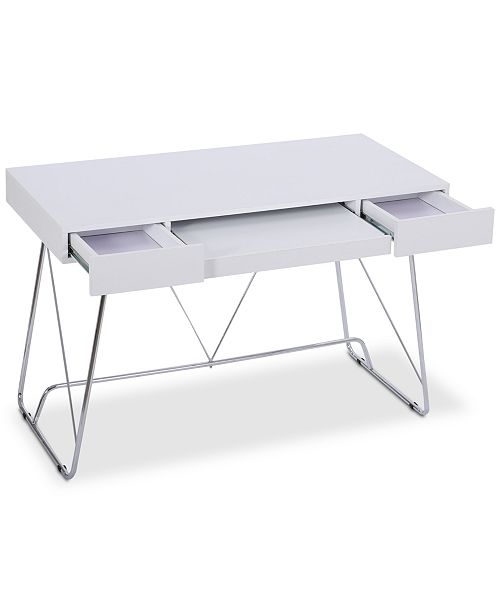 Noble House Parma Matte White Computer Desk Reviews Furniture