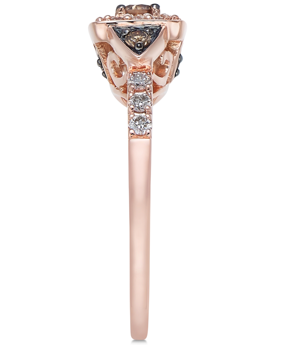 Chocolate by Petite Le Vian Chocolate and White Diamond Ring (3/8 ct. t.w.) in 14k Rose, Yellow or White Gold