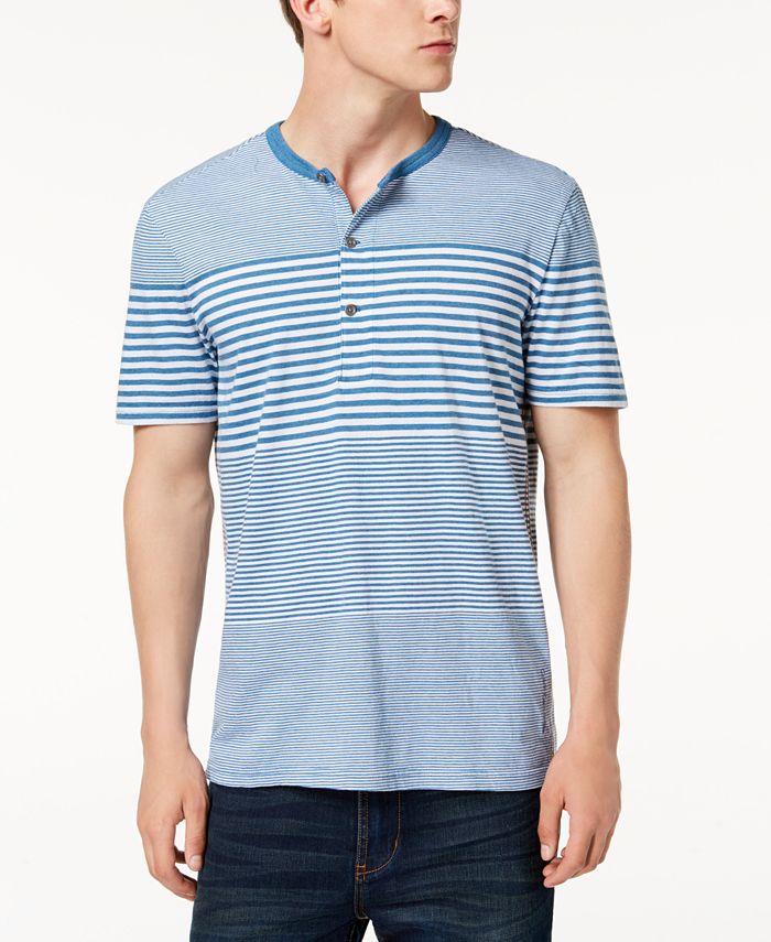 Calvin Klein Jeans Men's Striped Henley & Reviews - T-Shirts - Men - Macy's