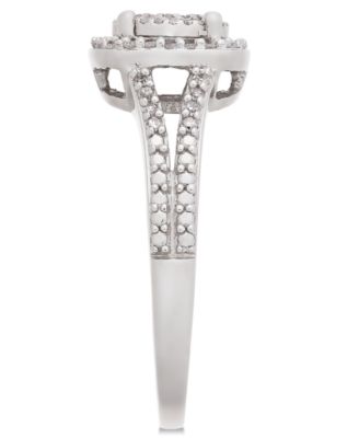 Cushion-Cut Diamond Promise Ring (1/4 ct. t.w.) in Sterling Silver  