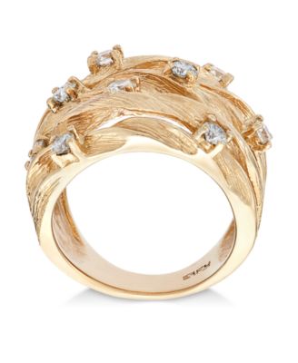 D'Oro by EFFY® Diamond Woven Ring (1 ct. t.w.) in 14k Yellow Gold (Also available in White Gold)