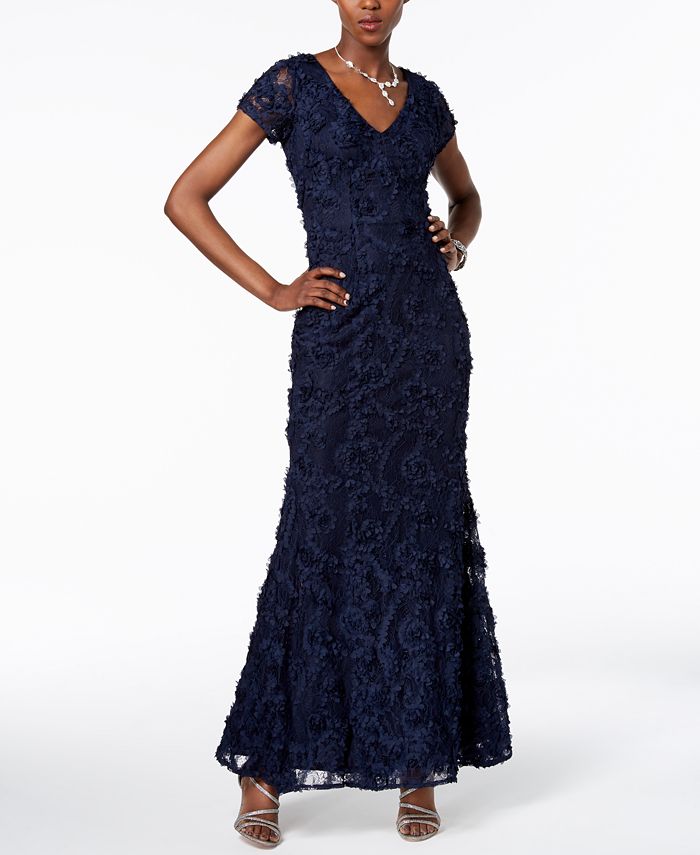 xscape v neck gown