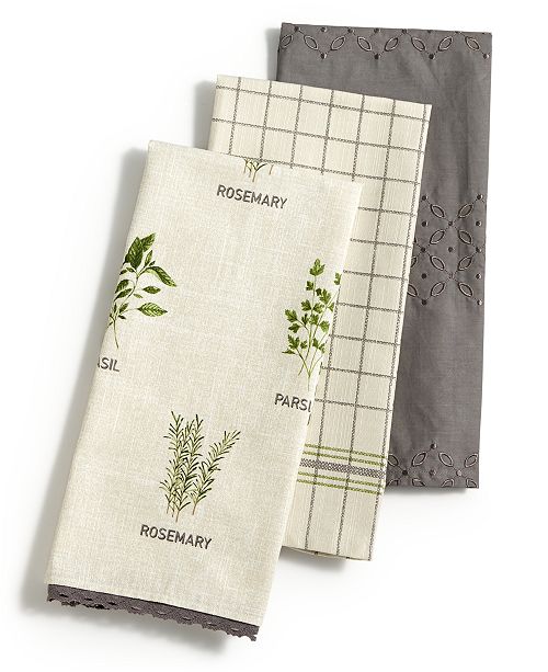 Martha Stewart Collection 3 Pc Farmhouse Kitchen Towel Set Created For Macy S Reviews Kitchen Gadgets Kitchen Macy S