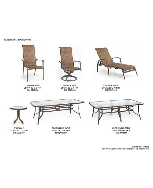 Furniture Oasis Outdoor Dining Collection Created For