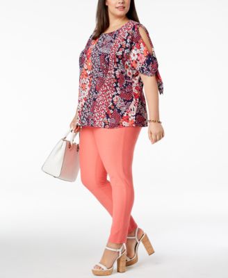 michael kors stretch twill leggings