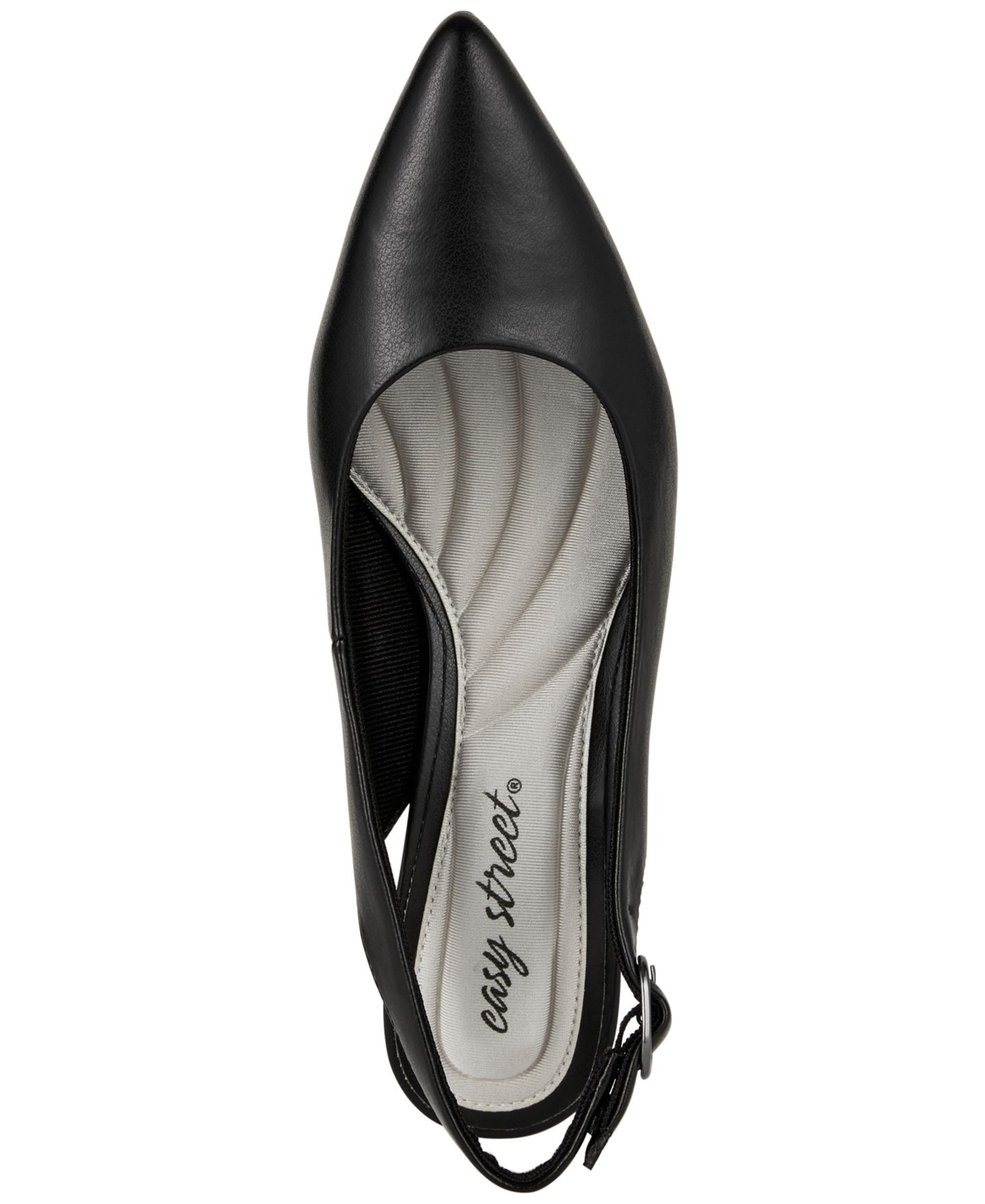 Женские туфли Easy Street Faye Slingback Kitten-Heel Pumps, цвет: Чёрный — фото 4