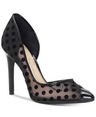 Jessica Simpson Piercey Polka Dot D orsay Pumps Macy s