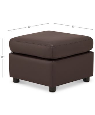 Ennia Leather Ottoman, Created for Macy's