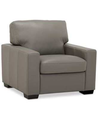 Ennia 36" Leather Armchair, Created for Macy's