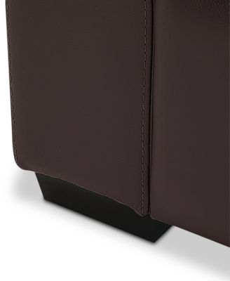 Ennia 82" Leather Queen Sleeper Sofa, Created for Macy's