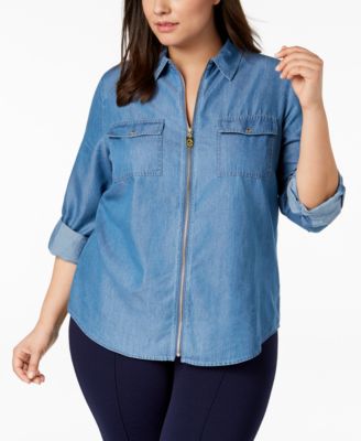 michael kors plus size tops macy's