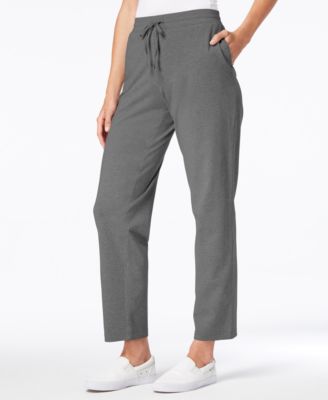 Karen Scott - High-Rise Pull-On Knit Pants
