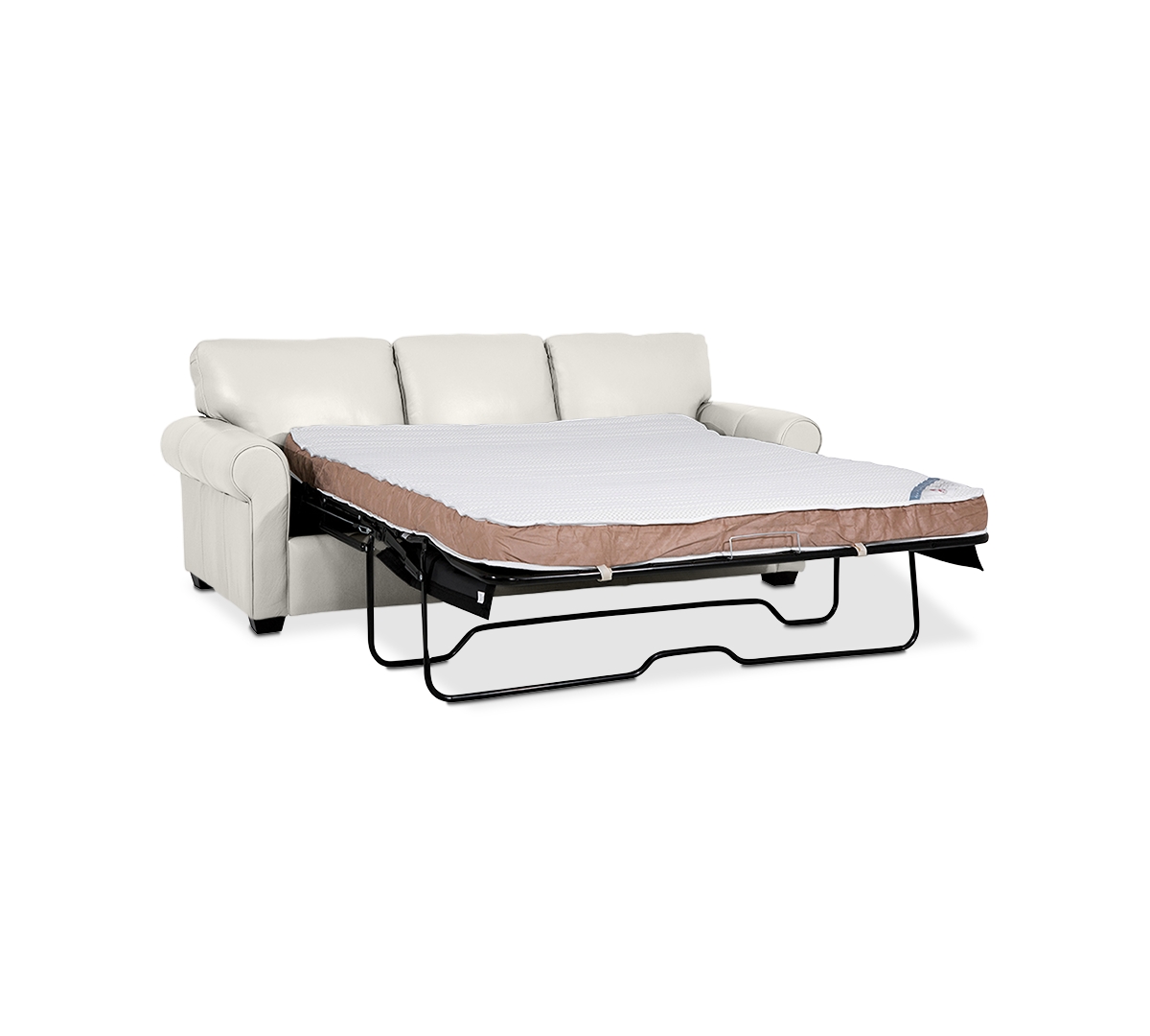 Orid Queen Leather Roll Arm Sleeper, Created for Macy's -(Special Order)
