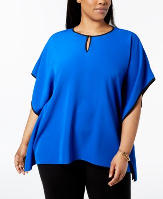 macy's calvin klein plus size tops