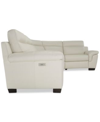 CLOSEOUT! Julius II 5-Pc. Leather Sectional Sofa With 2 Power Recliners, Power Headrests & USB Power Outlet