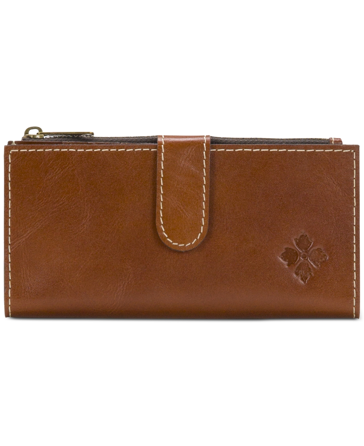 Patricia Nash Nazari Leather Wallet In Tan,gold