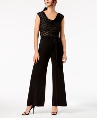 connected cold shoulder wide leg jumpsuit