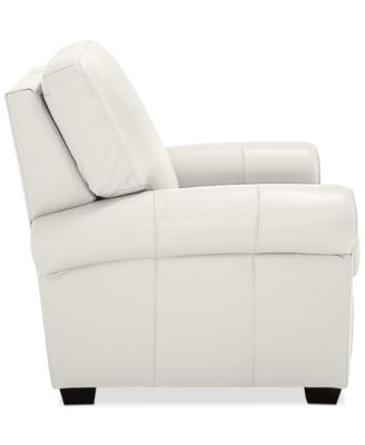 Orid 36" Leather Roll Arm Pushback Recliner, Created for Macy's