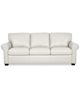 Orid 84" Leather Roll Arm Sofa, Created for Macy's