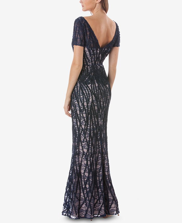 js collection embroidered gown