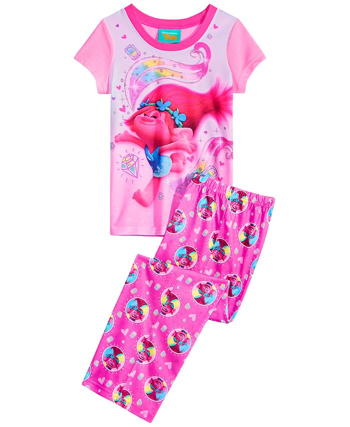 AME Trolls by DreamWorks Little & Big Girls 2-Pc. Poppy Pajama Set ...