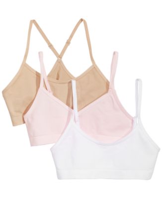 3-Pk. Seamless Crop Bras, Little & Big Girls