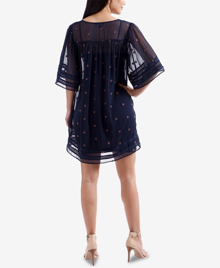 Lucky Brand Embroidered TasselTie Peasant Dress Macy's