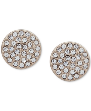 image of Dkny Pave Disc Stud Earrings, Created for Macy-s