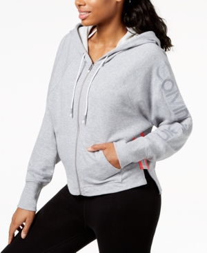 CALVIN KLEIN PERFORMANCE RELAXED CROPPED HOODIE