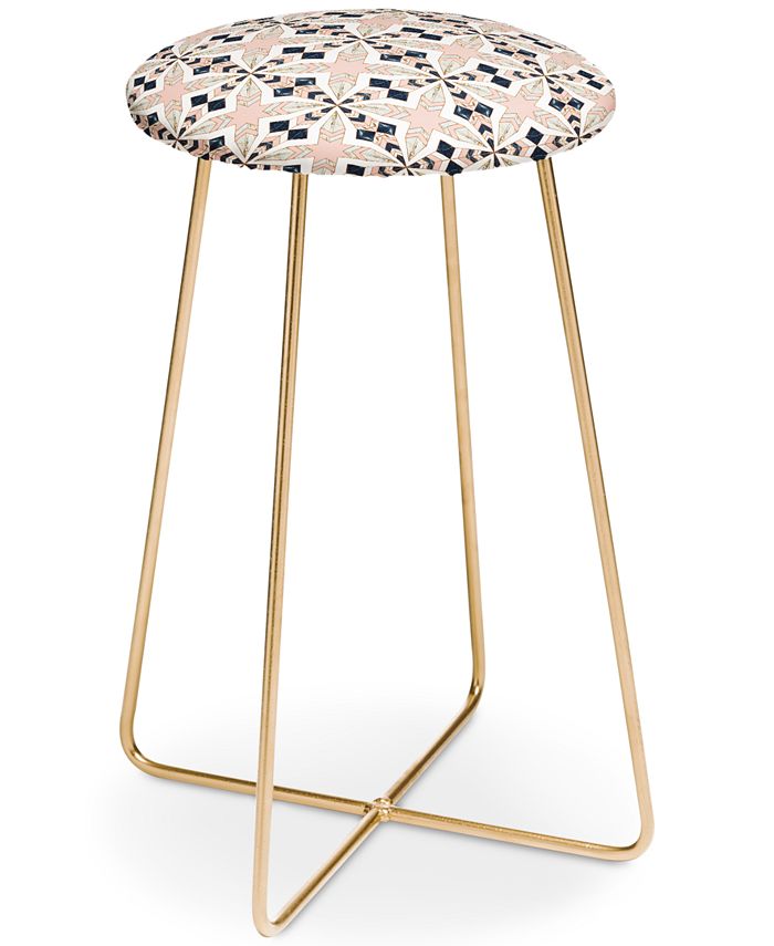 Deny Designs Marta Barragan Camarasa Mosaic pattern Counter Stool - Macy's