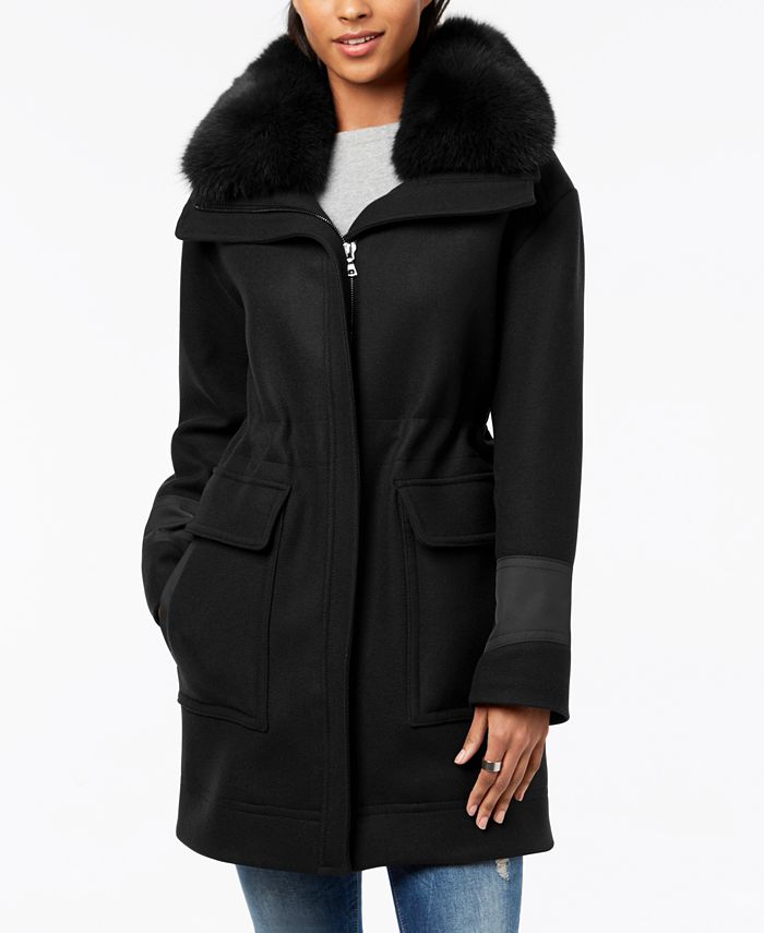 Trina turk fur coat online