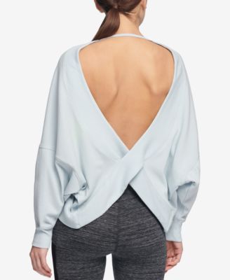 open back sweatshirt