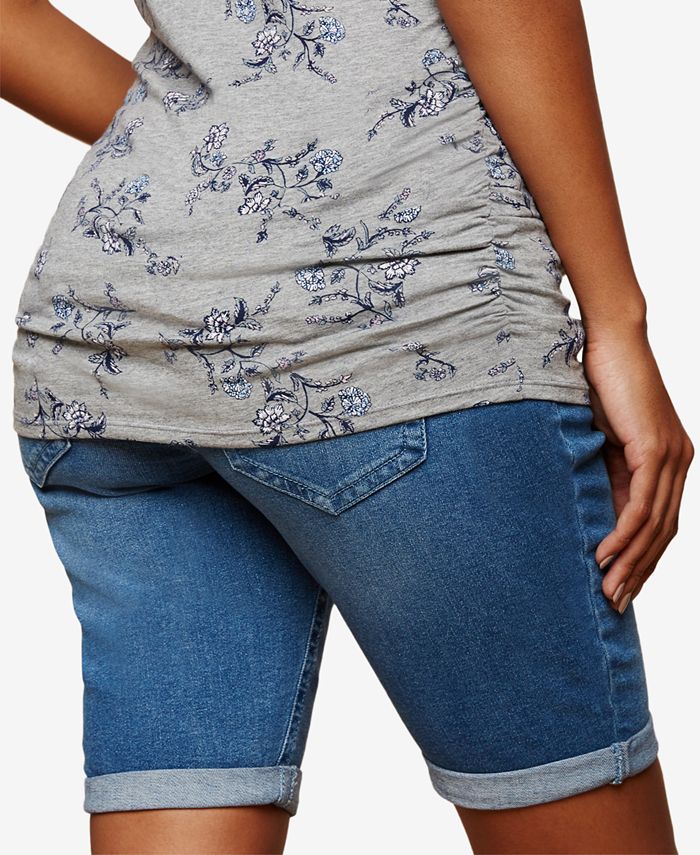 Motherhood Maternity Cuffed Denim Shorts Macy's