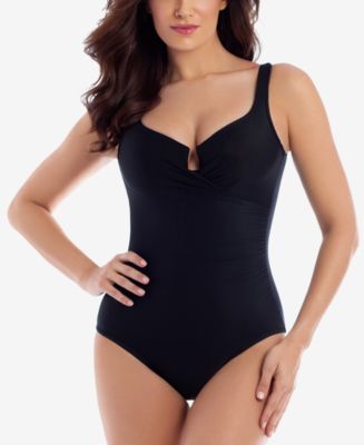 Miraclesuit Escape One-Piece Allover Slimming Underwire Swimsuit & Reviews Swimsuits & Cover-Ups - Women - Macy's
