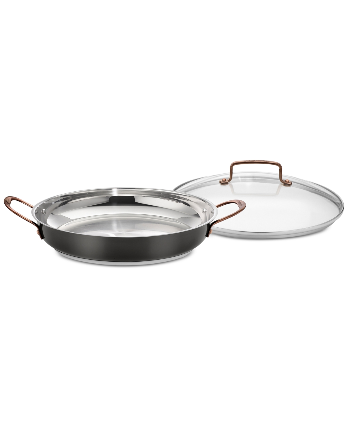 Cuisinart Onyx& Rose Gold Stainless Steel Everyday Pan & Lid - Black