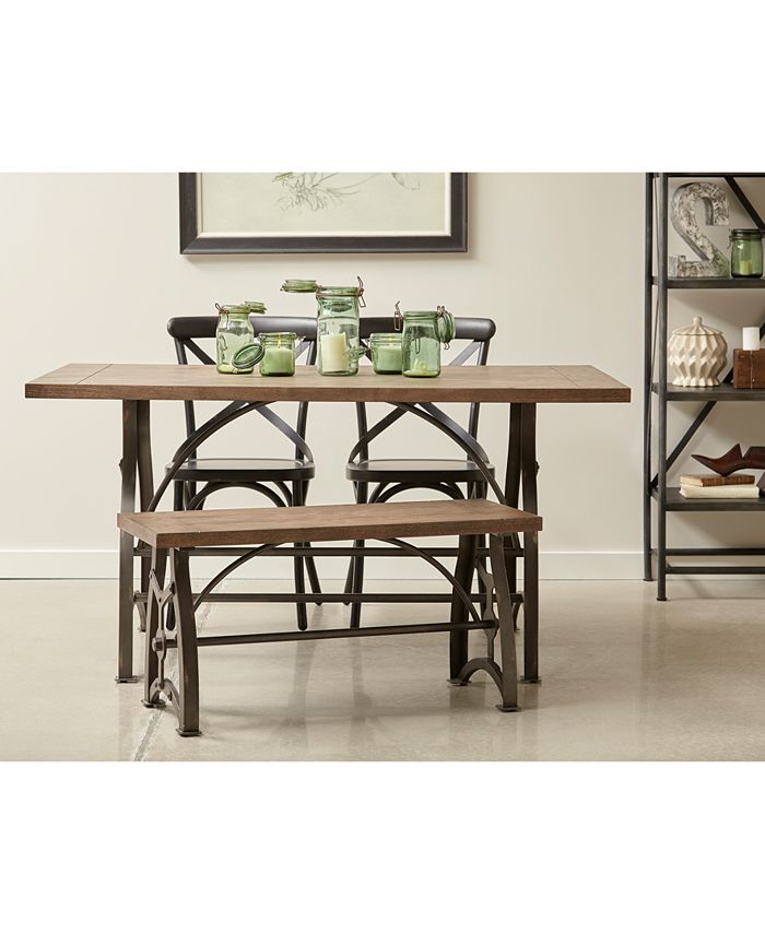 Samuel Lawrence Rollinsford 4Pc. Dining Set (1 Dining Table, 1 Bench